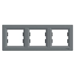 Schneider Asfora πλαίσιο 3 θέσεων οριζόντιο Ατσάλι – EPH5800362