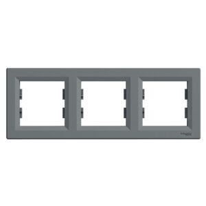 Schneider Asfora πλαίσιο 3 θέσεων οριζόντιο Ατσάλι – EPH5800362