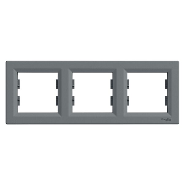 Schneider Asfora πλαίσιο 3 θέσεων οριζόντιο Ατσάλι – EPH5800362