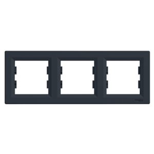 Schneider Asfora πλαίσιο 3 θέσεων οριζόντιο Ανθρακί – EPH5800371