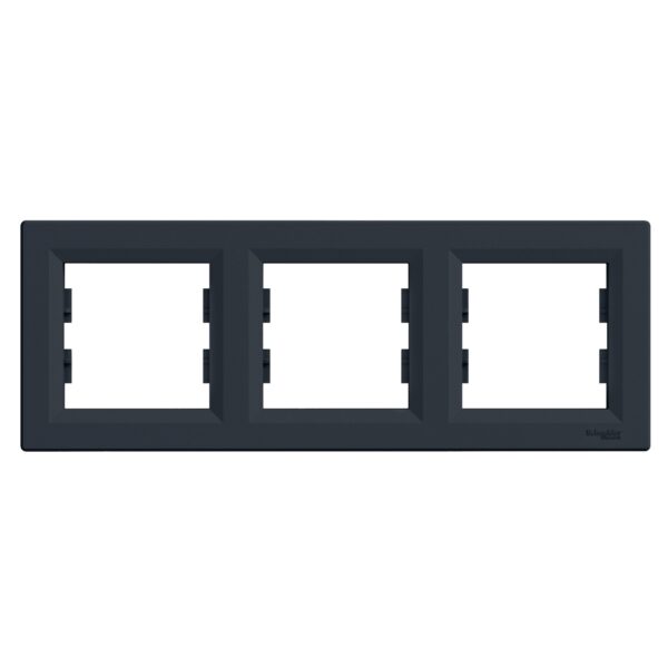 Schneider Asfora πλαίσιο 3 θέσεων οριζόντιο Ανθρακί – EPH5800371