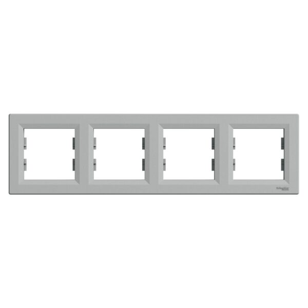 Schneider Asfora πλαίσιο 4 θέσεων οριζόντιο Αλουμίνιο – EPH5800461