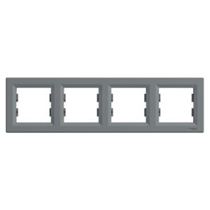 Schneider Asfora πλαίσιο 4 θέσεων οριζόντιο Ατσάλι – EPH5800462