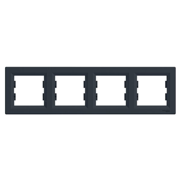 Schneider Asfora πλαίσιο 4 θέσεων οριζόντιο Ανθρακί – EPH5800471