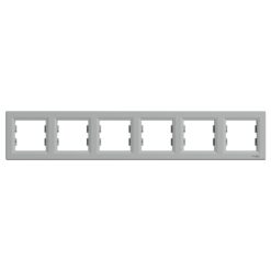 Schneider Asfora πλαίσιο 6 θέσεων οριζόντιο Αλουμίνιο – EPH5800661