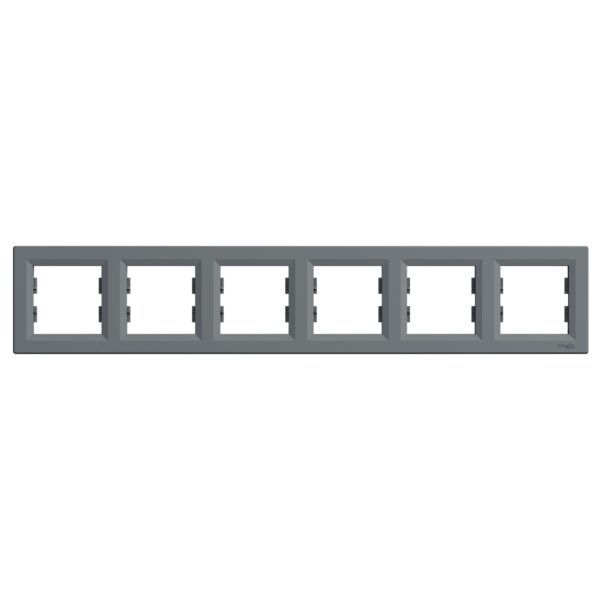 Schneider Asfora πλαίσιο 6 θέσεων οριζόντιο Ατσάλι – EPH5800662