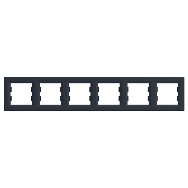 Schneider Asfora πλαίσιο 6 θέσεων οριζόντιο Ανθρακί – EPH5800671