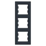 Schneider Asfora πλαίσιο 3 θέσεων κάθετο Ανθρακί – EPH5810371
