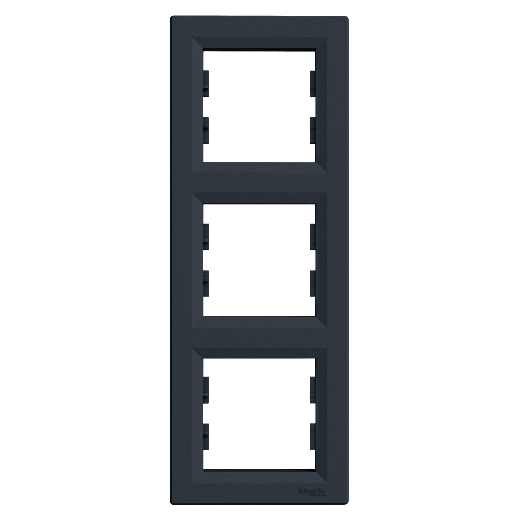 Schneider Asfora πλαίσιο 3 θέσεων κάθετο Ανθρακί – EPH5810371