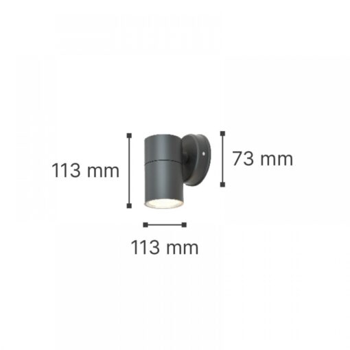 it-Lighting Eklutna 1xGU10 Outdoor Wall Lamp White D:11.3cmx11.3cm (80200524)