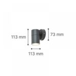 it-Lighting Eklutna 1xGU10 Outdoor Wall Lamp Grey D:11.3cmx11.3cm (80200534)