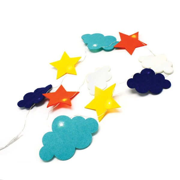 ΠΟΛΥΧΡΩΜ ΤΣΟΧΙΝΑ ΣΥΝΝΕΦΑ-ΑΣΤΕΡΙΑ, 10 MINI LED ΛΑΜΠΑ ΜΠΑΤ (2xΑΑ) ΘΕΡΜ ΛΕΥΚ IP20 90+30cm ΔΙΑΦ ΚΑΛ  ACA – F07101126