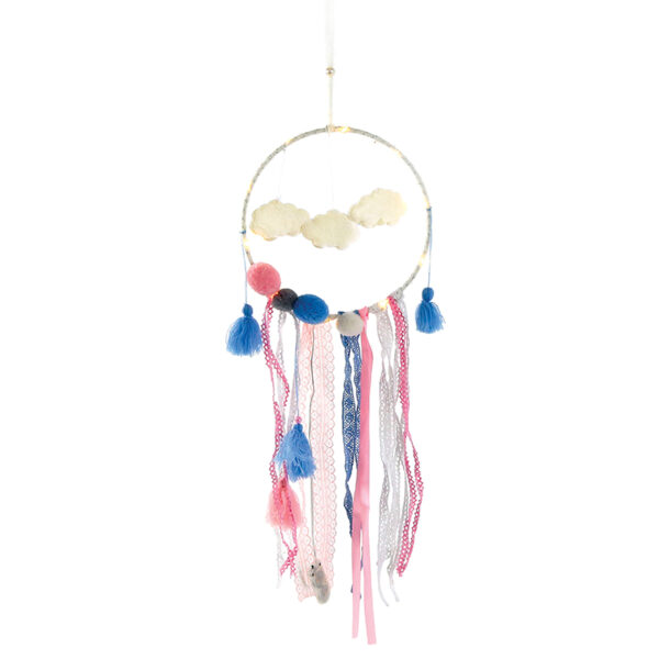 ΠΟΛΥΧΡΩΜ ΥΦΑΣΜΑΤΙΝ ΟΝΕΙΡΟΠΑΓΙΔ,20MINI LED ΛΑΜΠΑ ΜΠΑΤ(2xCR2032) ΘΕΡΜ ΛΕΥΚ IP20 φ20x70cm ΔΙΑΦ ΚΑΛ  ACA – F07101629