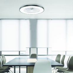 ΑΝΕΜΙΣΤΗΡΑΣ ΟΡΟΦΗΣ ΠΛΑΦΟΝΙΕΡΑ ΜΑΥΡΗ DIMMABLE DC22W Φ50 7 ΔΙΑΦΑΝH ABS ΠΤΕΡΥΓΙΑ ΤΗΛΕΧΕΙΡΙΣΤΗΡΙΟ ACA – FANOKBL10G