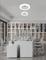Ανεμιστήρας Οροφής Πλαφονιέρα Λευκή Dimmable DC22W Φ50 7 Διαφανή ABS Πτερύγια Τηλεχειριστήριο ACA – FANOKWH10G