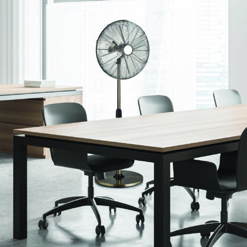 Ανεμιστήρας Δαπέδου με Ορθοστάτη Μεταλλικός 60W Νίκελ με 3 Ασημί Πτερύγια Φ45 ACA – FANSMPS50