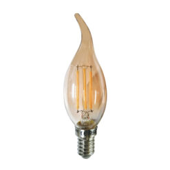 LED Λάμπα E14 Filament 5W Dimmable Φλόγα Diolamp 360° 620lm 2700K – FLAM5WWTIPDIMAM