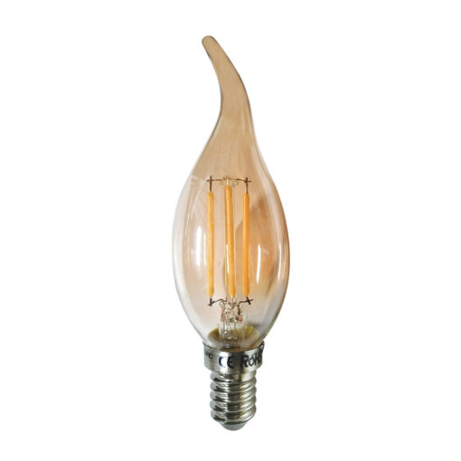 LED Λάμπα E14 Filament 5W Dimmable Φλόγα Diolamp 360° 620lm 2700K – FLAM5WWTIPDIMAM
