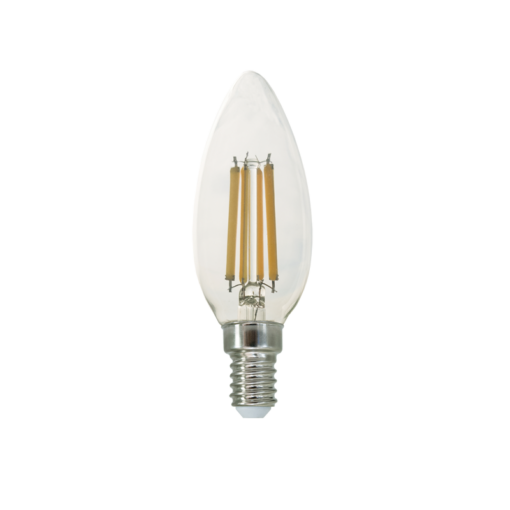 LED Λάμπα E14 Κεράκι Filament 6W Diolamp 360° 760lm 2700K – FLAM6WW