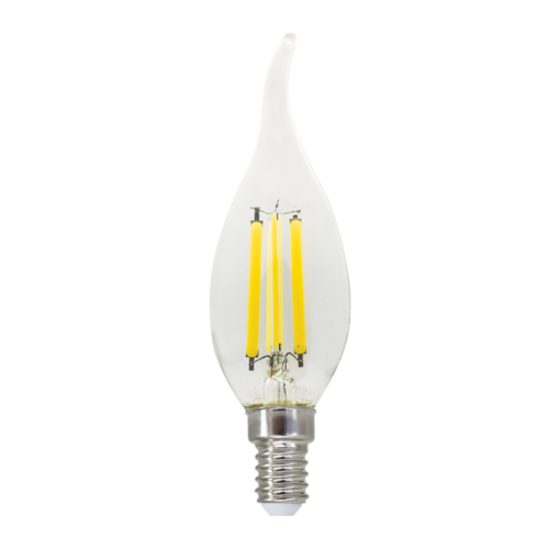 LED Λάμπα E14 Filament 6W Φλόγα Diolamp 360° 770lm 4000K – FLAM6NWTIP