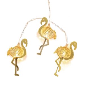 METAL STRING LIGHTS (FLAMINGO)” ΦΛΑΜΙΝΓΚΟ 10 LED ΛΑΜΠΑΚΙΑ ΣΕΙΡΑ ΜΠΑΤΑΡ(2xΑΑ) ΘΕΡΜΟ ΛΕΥΚΟ IP20 ACA – FLAMINGO10WW2A