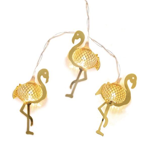 METAL STRING LIGHTS (FLAMINGO)” ΦΛΑΜΙΝΓΚΟ 10 LED ΛΑΜΠΑΚΙΑ ΣΕΙΡΑ ΜΠΑΤΑΡ(2xΑΑ) ΘΕΡΜΟ ΛΕΥΚΟ IP20 ACA – FLAMINGO10WW2A