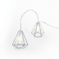 METAL DIAMOND 10LED ΛΑΜΠΑΚΙΑ ΣΕΙΡΑ ΜΠΑΤΑΡ.(3xAA)ΘΕΡΜΟ ΛΕΥΚΟ ΑΣΗΜΙ ΜΕΤΑΛΛΟ IP20 135+30cm ΔΙΑΦΑΝ Κ ACA – FMSDIAM10WW2A