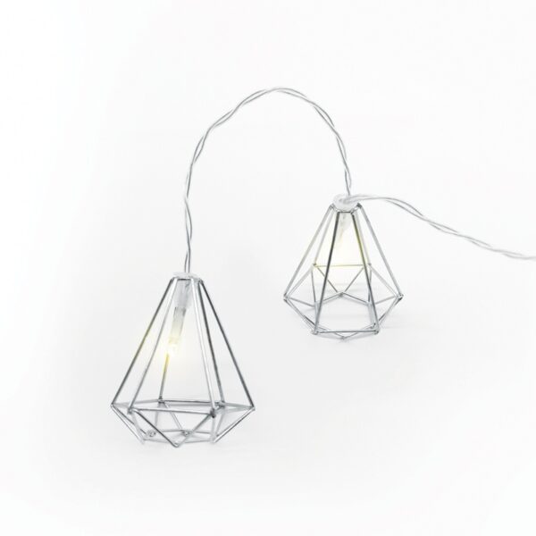 METAL DIAMOND 10LED ΛΑΜΠΑΚΙΑ ΣΕΙΡΑ ΜΠΑΤΑΡ.(3xAA)ΘΕΡΜΟ ΛΕΥΚΟ ΑΣΗΜΙ ΜΕΤΑΛΛΟ IP20 135+30cm ΔΙΑΦΑΝ Κ ACA – FMSDIAM10WW2A