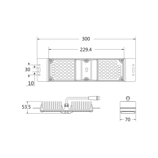 ^LED MODULE 60W 6.000K 6.900LM 90˚ 50.000HRS IP66 230V AC ACA – FORT6060SY