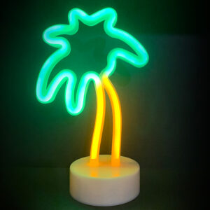 ΦΟΙΝΙΚΑΣ, 34 NEON LED ΛΑΜΠΑΚΙΑ ΜΕ ΜΠΑΤΑΡΙΑ (3xAA)/USB, ΠΡΑΣΙΝΟ & ΚΙΤΡΙΝΟ, IP20, 17x10x26cm  ACA – F04009317