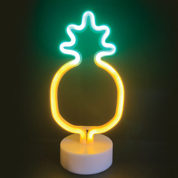 ΑΝΑΝΑΣ, 41 NEON LED ΛΑΜΠΑΚΙΑ ΜΕ ΜΠΑΤΑΡΙΑ (3xAA)/USB, ΠΡΑΣΙΝΟ & ΚΙΤΡΙΝΟ, IP20, 13x10x27.8cm ACA – FPINAPPLENEON2A