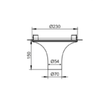 ΟΡΟΦΗΣ Φ/Σ 1XGU10 TRIMLESS ΓΥΨΙΝΟ D23XH15CM AVA ACA – G1018S