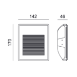 Γύψινο Φωτιστικό Τοίχου 1.5W 3000K 150lm Λευκό ACA DECOR  – G8001LED
