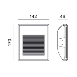 Γύψινο Φωτιστικό Τοίχου 1.5W 3000K 150lm Λευκό ACA DECOR  – G8001LED