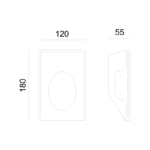 Γύψινο Φωτιστικό Τοίχου 1.5W 3000K 150lm Λευκό ACA DECOR  – G8009LED