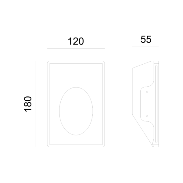 Γύψινο Φωτιστικό Τοίχου 1.5W 3000K 150lm Λευκό ACA DECOR  – G8009LED