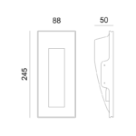 Γύψινο Φωτιστικό Τοίχου 1.5W 3000K 150lm Λευκό ACA DECOR  – G8011LED