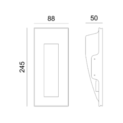 Γύψινο Φωτιστικό Τοίχου 1.5W 3000K 150lm Λευκό ACA DECOR  – G8011LED