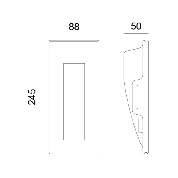 Γύψινο Φωτιστικό Τοίχου 1.5W 3000K 150lm Λευκό ACA DECOR  – G8011LED