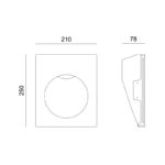 Γύψινο Φωτιστικό Τοίχου 1.5W 3000K 150lm Λευκό ACA DECOR  – G8016LED