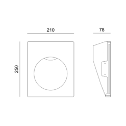 Γύψινο Φωτιστικό Τοίχου 1.5W 3000K 150lm Λευκό ACA DECOR  – G8016LED