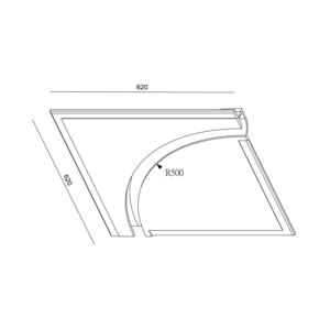 Γύψινο Φωτιστικό Οροφής / Τοίχου R500 για Ταινία LED ACA DECOR   – G8019W
