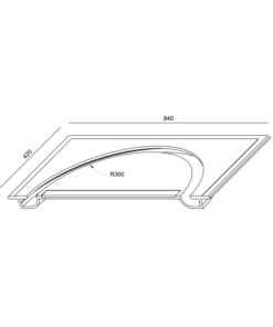 Γύψινο Φωτιστικό Οροφής / Τοίχου R300 για Ταινία LED ACA DECOR   – G8020W