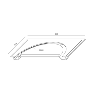Γύψινο Φωτιστικό Οροφής / Τοίχου R300 για Ταινία LED ACA DECOR   – G8020W