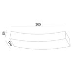Γύψινο Φωτιστικό Τοίχου Up 1xR7s Λευκό ACA DECOR  – G85071W