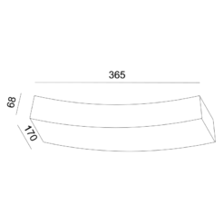 Γύψινο Φωτιστικό Τοίχου Up 1xR7s Λευκό ACA DECOR  – G85071W