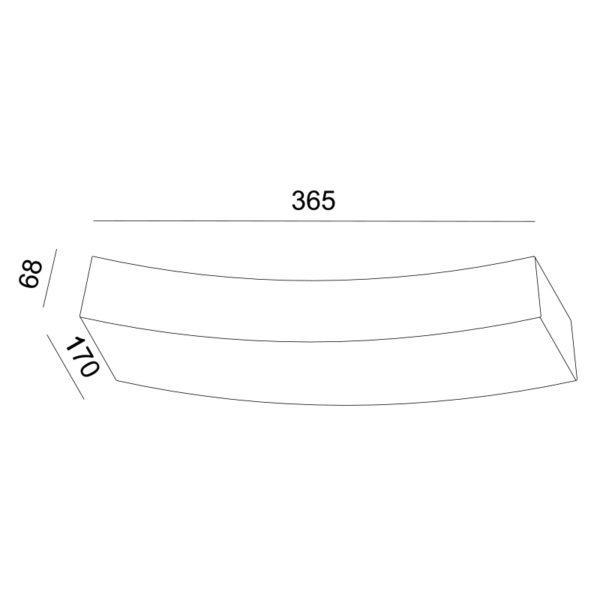 Γύψινο Φωτιστικό Τοίχου Up 1xR7s Λευκό ACA DECOR  – G85071W