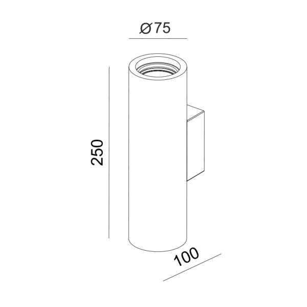 Γύψινο Φωτιστικό Τοίχου Up-Down 2xGU10 Λευκό ACA DECOR  – G85092W