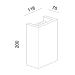 Γύψινο Φωτιστικό Τοίχου Up-Down 1xG9 Λευκό ACA DECOR  – G85271W