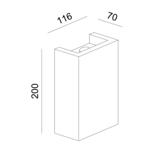 Γύψινο Φωτιστικό Τοίχου Up-Down 1xG9 Λευκό ACA DECOR  – G85271W